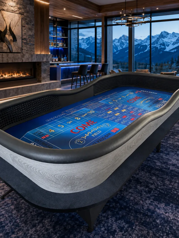 94-Inch Blue Craps Table with ATS Layout